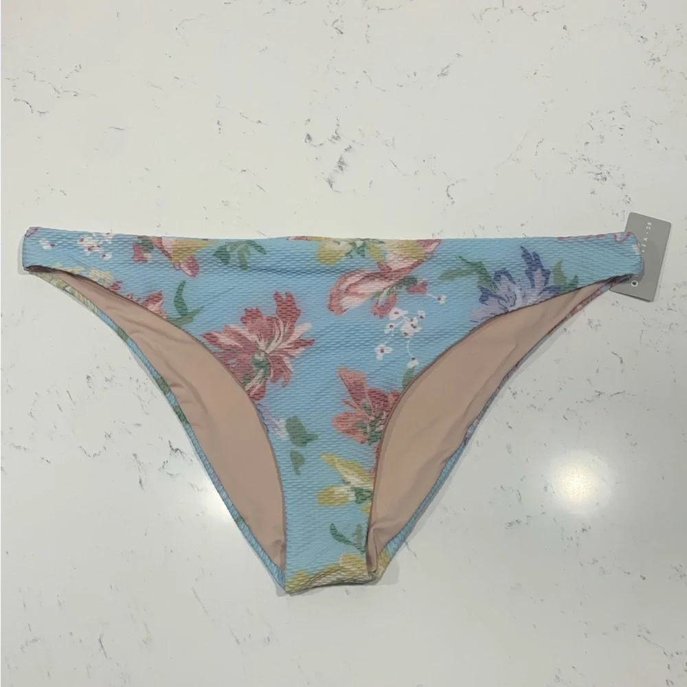 CHELSEA28 Blue Floral Bikini Bottom NWT Size XL Pool Beach Swim
